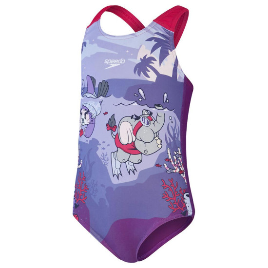 Speedo Βρεφικό ολόσωμο μαγιό Girls LTS  Printed Racerback Speedo Βρεφικό ολόσωμο μαγιό Girls LTS  Printed Racerback